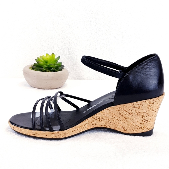 TEVA RIVIERA STRAPPY WEDGE SANDALS - Picture 4 of 16